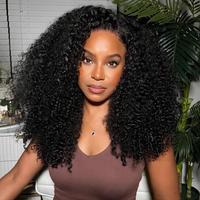 [Today's Deal] Wavymy Wear Go Afro Kinky Curly 7x5 Pre Bleached Tiny Knots Pre-Cut HD Lace Glueless Wig 180% Density Layered ...