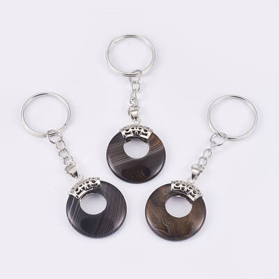 Natural Agate Keychain