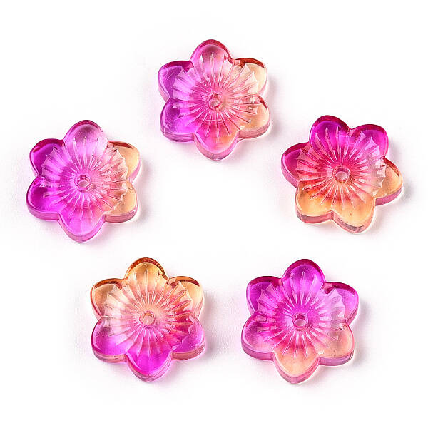 Spray Painted Glass Beads