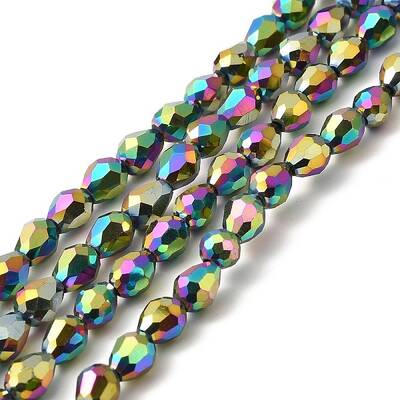Electroplate Glass Bead Strands