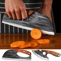 Hammered forged stainless steel multi-function knives: cheese , ring , small kitchen , outdoor machetes, fish killing , handh...