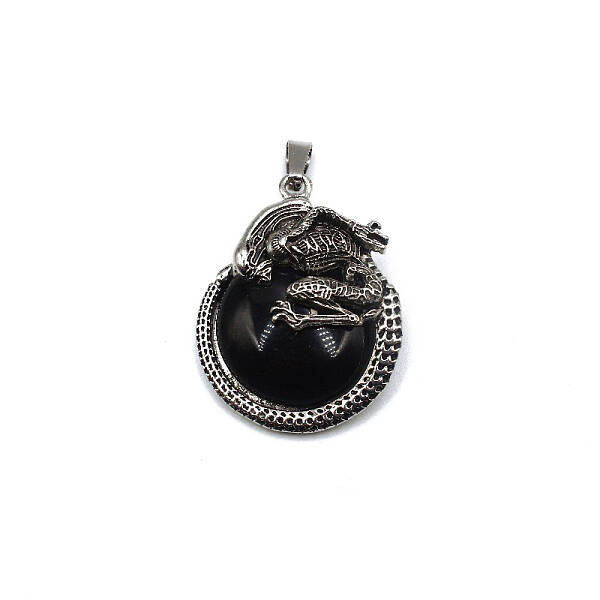 Natural Black Stone Pendants