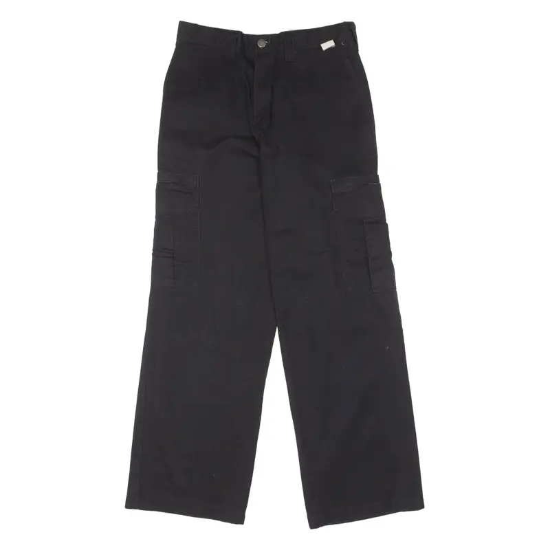 DICKIES Workwear Chino Mens Trousers Black Regular Wide-Leg W28 L28