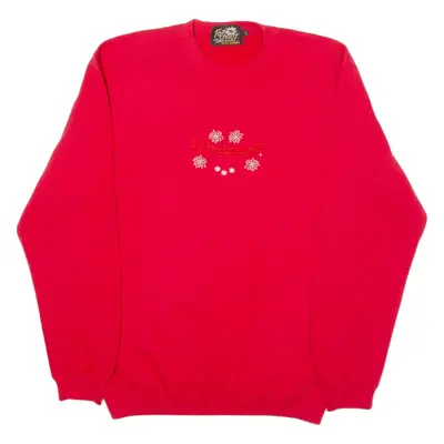 TOP SPIRIT Switzerland Mens Sweatshirt Red L