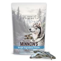 Freeze Dried Minnows Single ingredient treat snack 1.25 Oz. USA Farmed Raised Protein dog treats