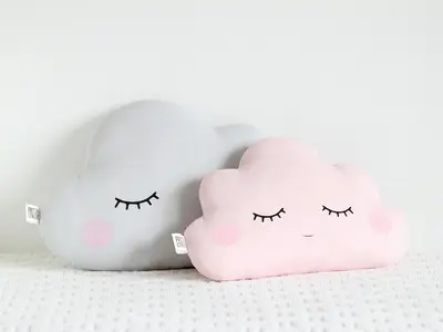 Set of 2 Pillows - Large Cloud Pillow and Small Cloud Pillow (8 colors)