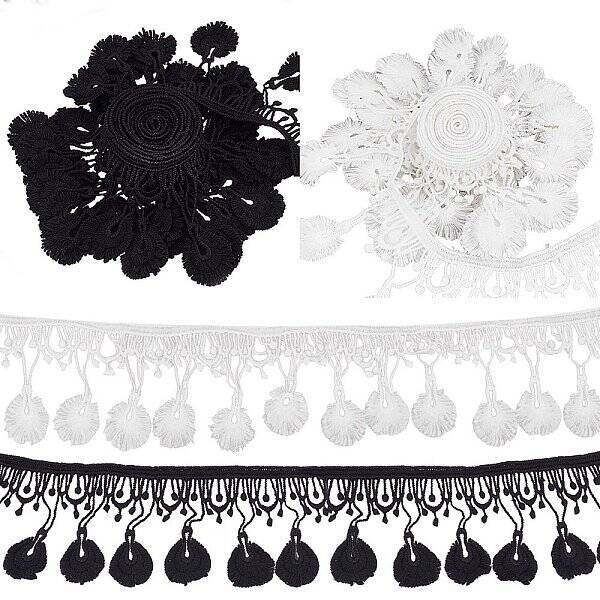 6 Yards 2 Colors Milk Fiber Lace Trim