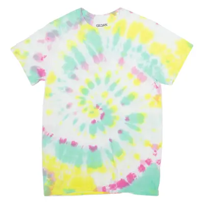 GILDAN Womens Tie Dye T-Shirt White S