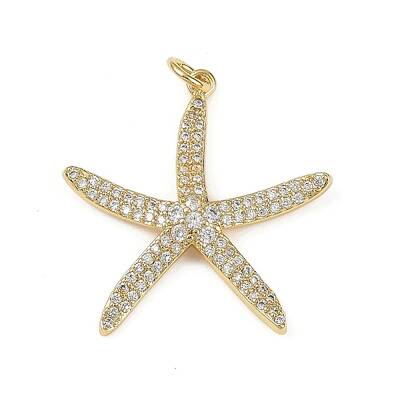 Brass Micro Pave Cubic Zirconia Pendants