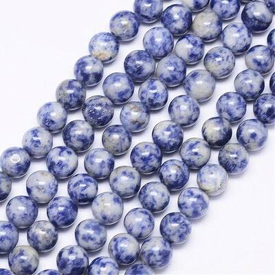 Natural Blue Spot Jasper Bead Strands