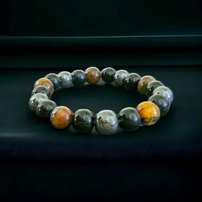 Tiger Eye Triple Protection Bracelet Unisex Natural Stones Courage Energy Protection for Adults & Youth Spiritual Growth & Pr...