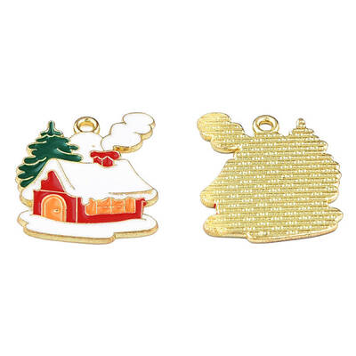 Rack Plating Alloy Enamel Pendants