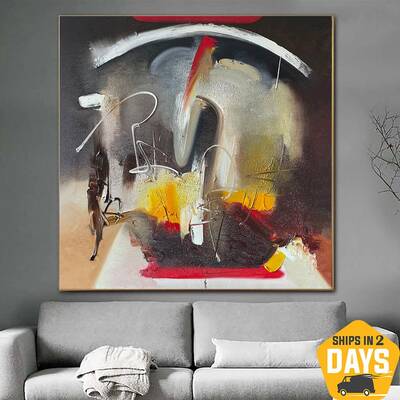 Original Colorful Oil Painting Minimalist Style Modern Textured Paintings on Canvas Abstract Wall Art for Decor | OBSTACLE 39...