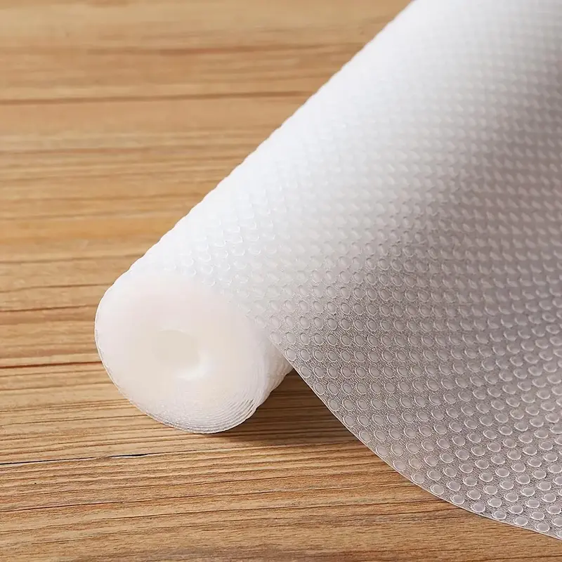 1 Roll Cherry Blossoms Pattern Kitchen Drawer Mat, Waterproof Non-slip Cabinet Liner, Household Cuttable Refrigerator Mat, Mu...