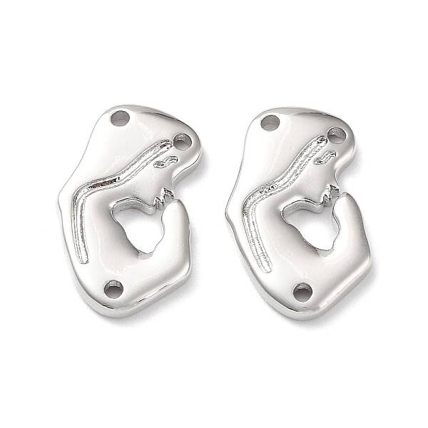 Rack Plating Eco-Friendly Brass Connector Charms