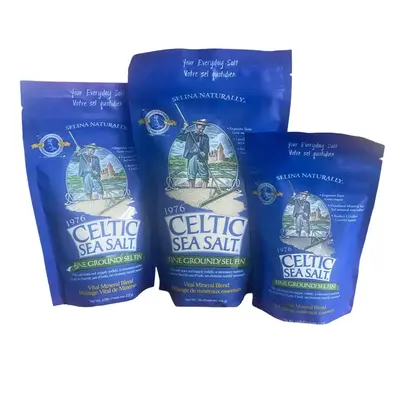 Celtic Sea Salt Fine Ground - 80+ Vital Minerals - Kosher Paleo - Resealable Bag Natural