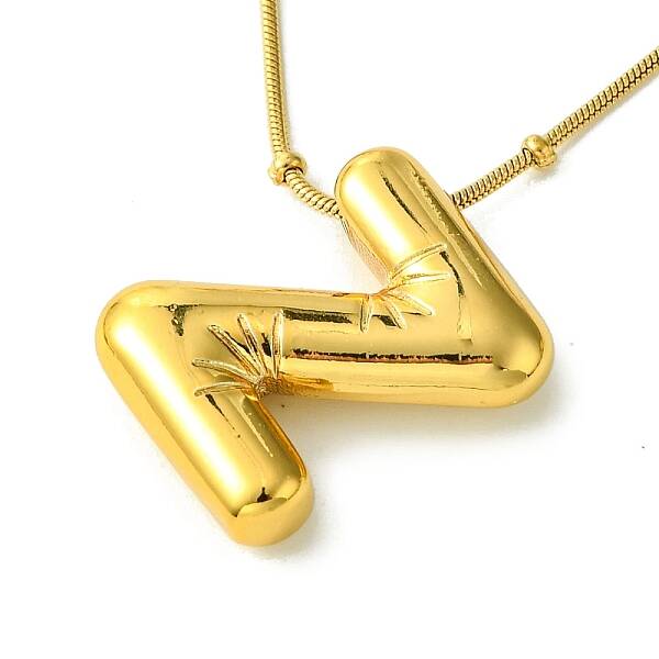 Ion Plating(IP) Initial Letter 304 Stainless Steel Pendant Necklaces