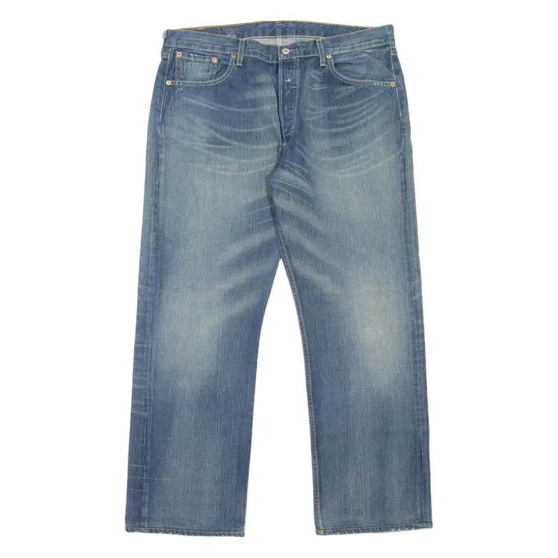 LEVI'S 501 Jeans Mens Blue Regular Straight Stone Wash W38 L29