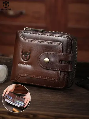 Men's Business Fashion Zipper Wallet, Casual Trendy Rfid Anti-theft and Anti-magnetic Wallet, Multi Card Slot Wallet for Work...