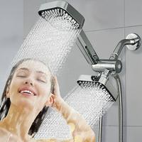 2-In-1 Hand-Held Shower Head Set, Waterfall Home , Shower Head ABS Material,  4 Inch High-Flow Shower Head and Hose Kit, Thre...