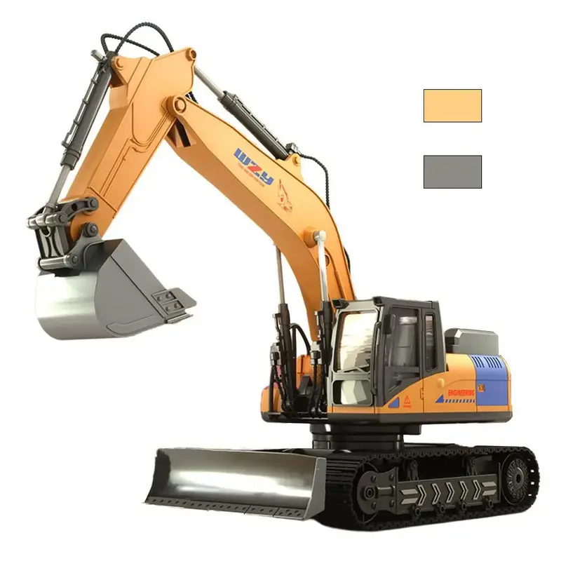 Remote Control Excavator Toy, 1 Set Operation Multi-joint Controllable Excavator Toy, Simulation Electric RC Excavator Toy, D...