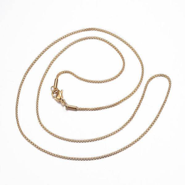 304 Stainless Steel Box Chain Necklaces