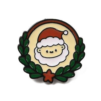Christmas Theme Zinc Alloy Enamel Pin Brooch for Backpack Clothes