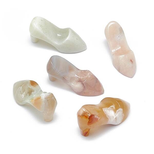 Natural Cherry Blossom Agate Sculpture Display Decorations