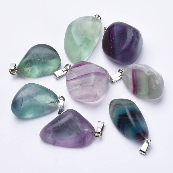 Natural Fluorite Pendants