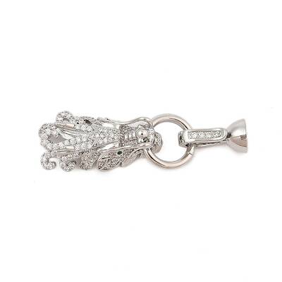 Brass Micro Pave Cubic Zirconia Fold Over Clasps