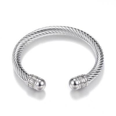 Tarnish Resistant 304 Stainless Steel Torque Cuff Bangles