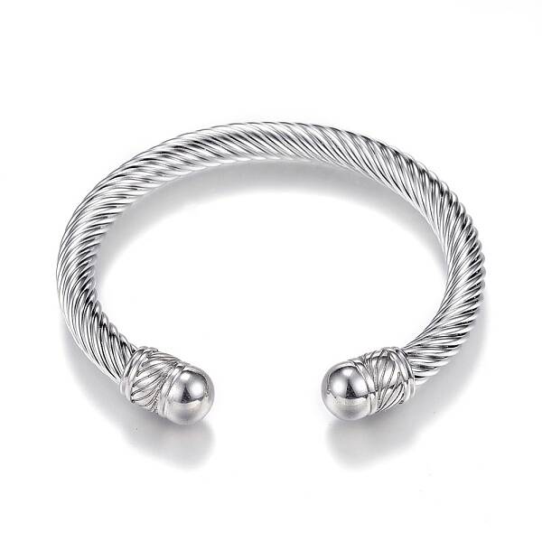 Tarnish Resistant 304 Stainless Steel Torque Cuff Bangles