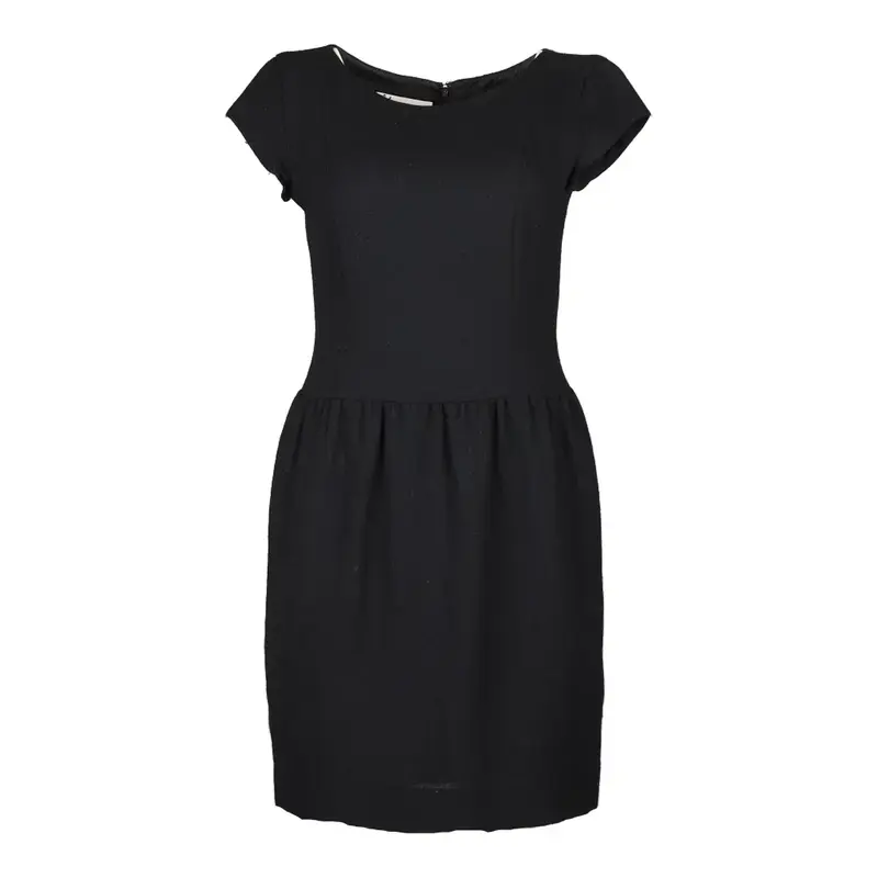 Cheap & Chic Moschino Mini Dress - Small Black Wool Blend