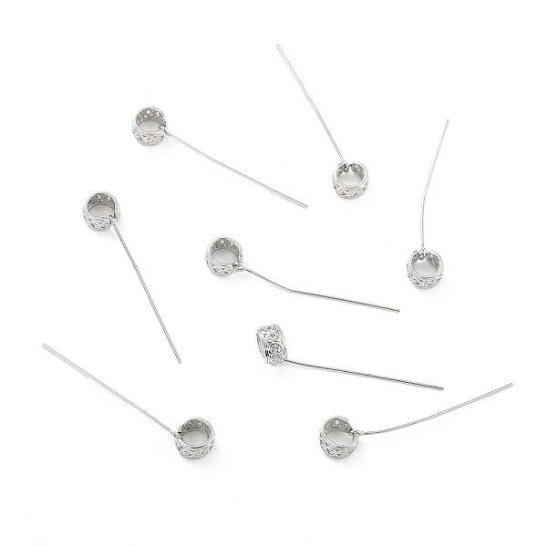 Rhodium Plated 925 Sterling Silver Eye Pins
