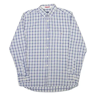 GANT Mens Shirt White Check Long Sleeve M
