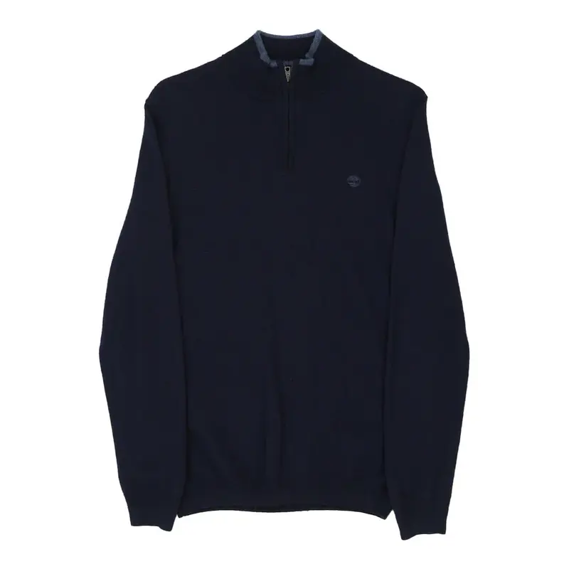 Timberland 1/4 Zip - Small Navy Merino Wool