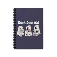Ghost/Flower/Skull/Book Pattern Book Journal, 1 Count Funny Floral Book Reading Journal for Book Lovers & Diary, Hardcover J...