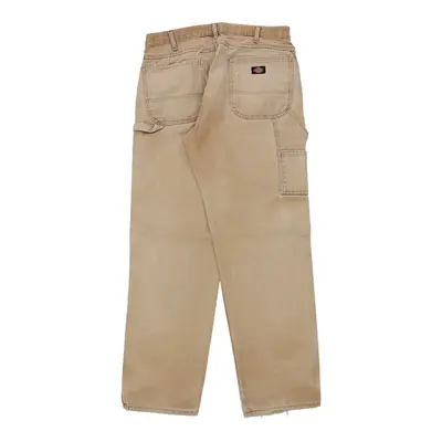 Dickies Carpenter Trousers - 34W 34L Beige Cotton