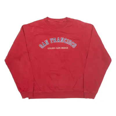 San Francisco Mens Sweatshirt Red USA L
