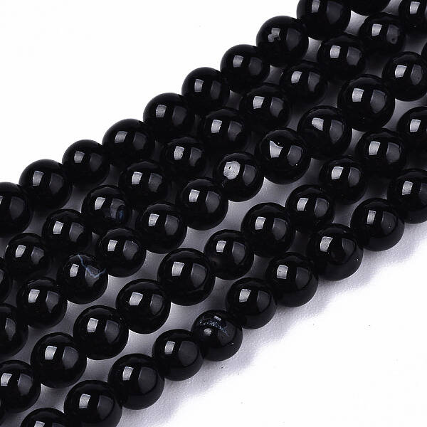 Natural Black Onyx Beads Strands