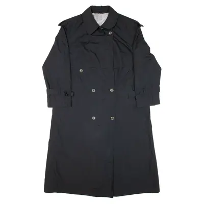 Double Breasted Womens Overcoat Coat Black UK 14