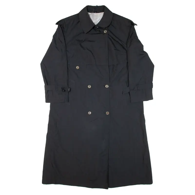 Double Breasted Womens Overcoat Coat Black UK 14