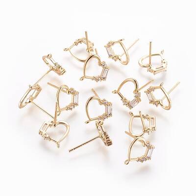 Brass Stud Earring Findings