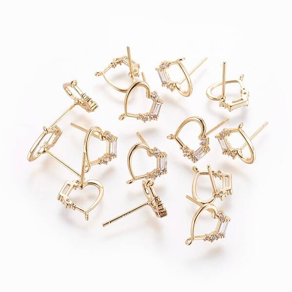 Brass Stud Earring Findings