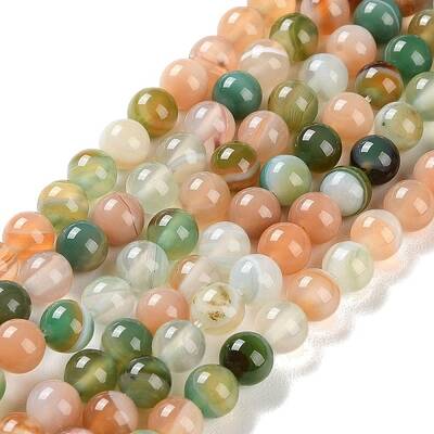 Natural Striped Agate/Banded Agate Beads Strands