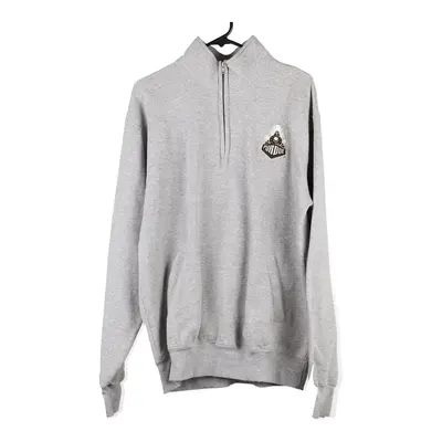 Champion 1/4 Zip - Large Grey Cotton Blend