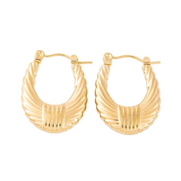 Ion Plating(IP) 304 Stainless Steel Hoop Earrings for Women