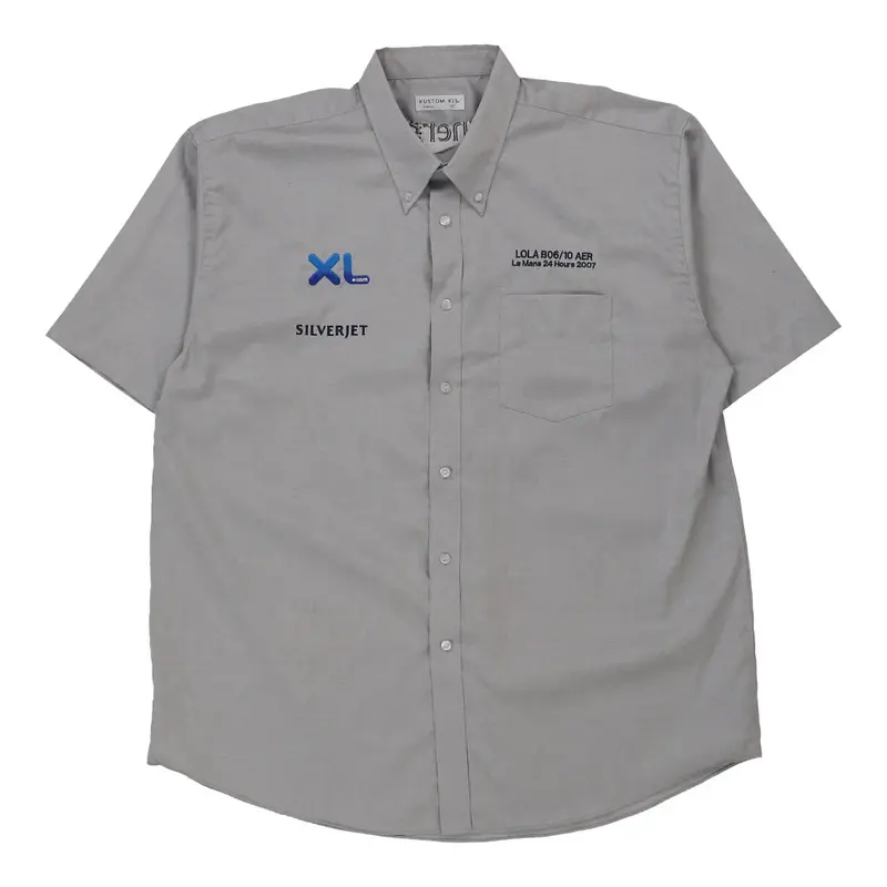 Le Mans 24Hrs 2007 Size 19 Kustom Kit Short Sleeve Shirt - 3XL Grey Cotton