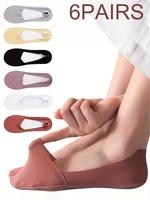 Women's Solid Non-slip Invisible Socks, Casual Soft Comfy Breathable Socks for Daily Wear, Multipack Low Cut Socks for Women,...