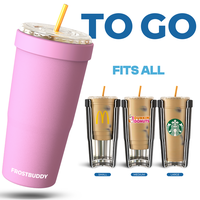 To-Go Buddy - Fits all Sized Iced Coffee -  Stainless Steel To-Go Cup Insulator